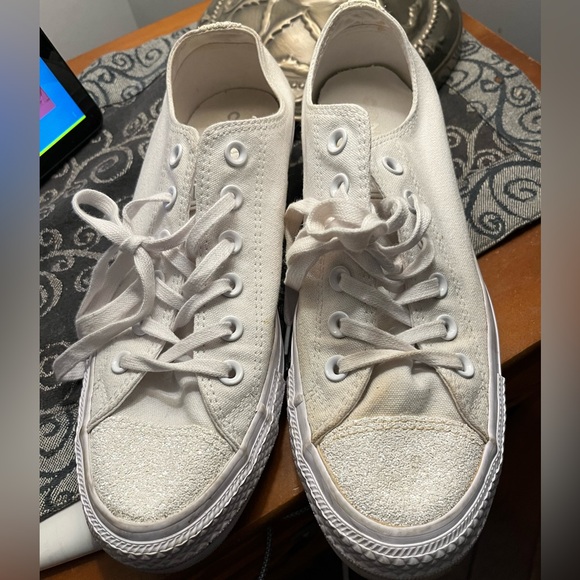Chucks all star converse “wedding bling” low cut shoes - Picture 1 of 8